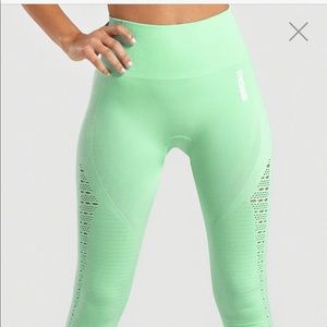 Green energy seamless gymshark leggings
